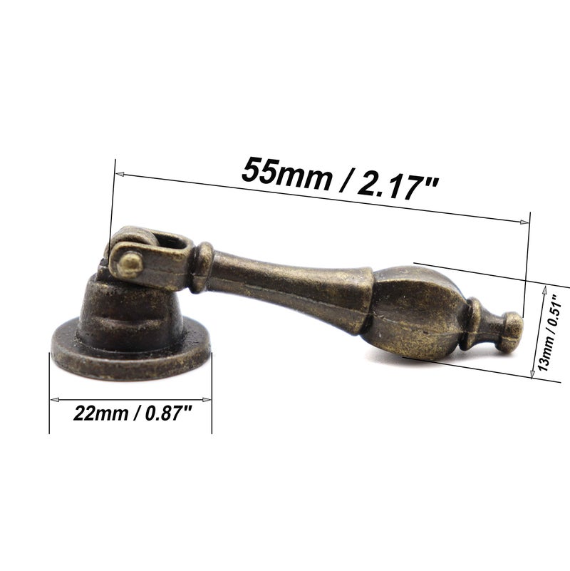 binifiMux 5-Pack Antique Vintage Pulls with Pendant for Dresser Drawer Cabniet - Image 5